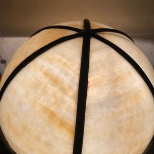 Slag glass type dome light lamp cover half round cream beige